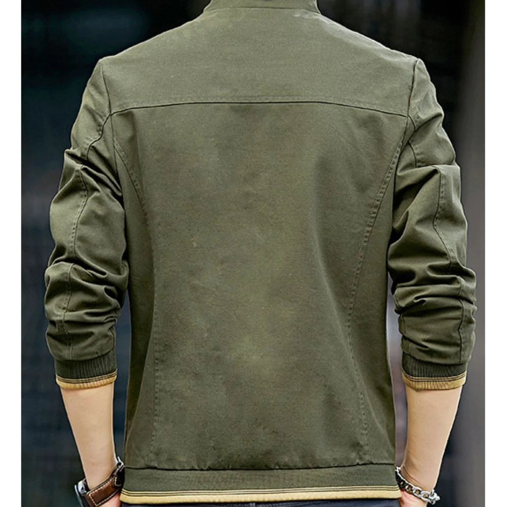 Men’s Stand Collar Zip-Up Jacket